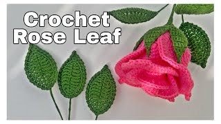 Crochet Leaf For Roses | Long stem flower leaves