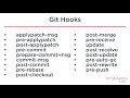 Binding with Build Events and Git Hooks