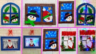 5 Economical Christmas window making idea | Best out of waste Low budget Christmas craft idea