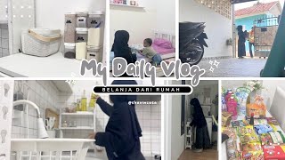 DAILY VLOG BERDUA AJA DIRUMAH | SUSUN BELANJAAN | SETIAP BARANG HARUS ADA RUMAH