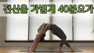 [서리요가#13] 선자세, 앉은자세, 역자세까지 다 들어있는 40분 요가