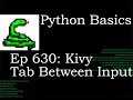 Python Basics Tutorial How to Tab Between Kivy TextInput