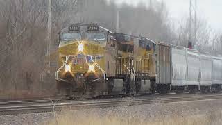 UP freights around Clinton, IA February 2, 2025