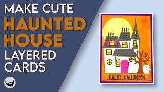How to Make Haunted House Cards | Halloween Card Tutorial | Cricut Halloween