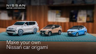 Make your own paper craft Nissan cars for the holidays