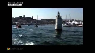 pêche en surf-casting méditerranée hd