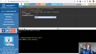 Python Programming: Convert Miles to Kilometers