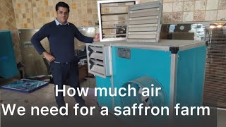 How much air do we need in a saffron farm?