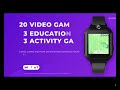 itime kids touchscreen interactive body temperature smart watch with 26 games