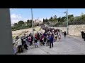 Procession of Palm Sunday from Bethphage to Jerusalem