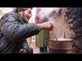 40°c survival cooking yellow moong dal in a snow cave