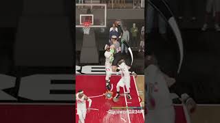 I JUMPED OVER HIM WITH MY 7'2 GLITCHY GLASS CLEANER NBA 2K23 DUNK OF THE YEAR #SHORTS