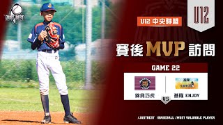 【U12中央聯盟】G22 MVP-黃文儒(錦興巧虎)