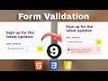 How to make Sign up Form Validation using HTML, CSS, JavaScript || Part - 9 || Developer Dude