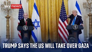 Watch Live: Trump says the US will take over the Gaza Strip