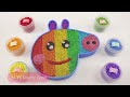 ASMR Video l Mixing All My Glitter Slime Into Rainbow Peppa Pig Bathtub  Making By YoYo