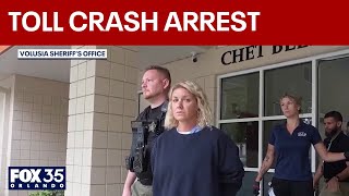 Woman charged in deadly Daytona Beach Shores toll booth crash