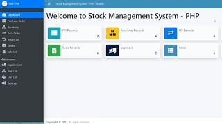 Stock Management System in PHP & MySQL with Free Source Code | Download