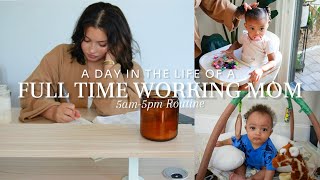 A DAY IN THE LIFE OF A MOM WITH A FULL TIME JOB| 5am-5pm routine + work life balance + 2 under 2!