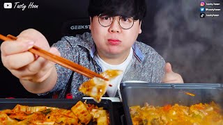 Pork Belly and Kimchi Stew ASMR Mukbang 삼겹살과 김치찌개 먹방!! Tasty Hoon 테이스티훈