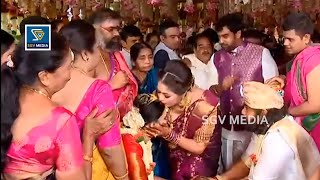 Meghana Raj kisses on Prerana Sarja's forehead at Dhruva Wedding | Dhruva Sarja Marriage Full Video