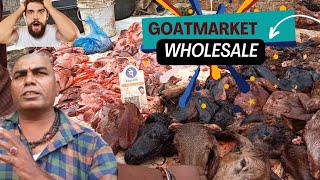 Wholesale GoatMarket Hyderabad Kachiguda ! Boti150rs! Bakra Mandi !  Goat Market