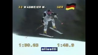 Bib 38: Markus Wasmeier wins downhill (Garmisch 1992)