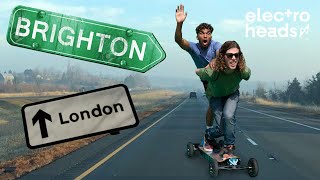 We tried to get from LONDON to BRIGHTON on an Electric Skateboard & E-Bike - 60 Miles!