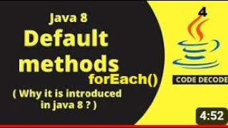 Why default Method in java 8/Default Method in java 8/Functional Interface/Java 8 interview Question