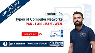 Lec. 24. Types of Computer Networks || Urdu/Hindi | KB Brohi