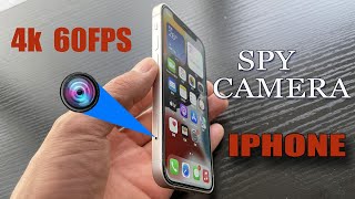 Mini spy hidden camera on iPhone, hidden camera recorder, 4k 60FPS, 3840x2160 resolution