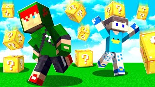 Minecraft, mas está CHOVENDO LUCKY BLOCK!!