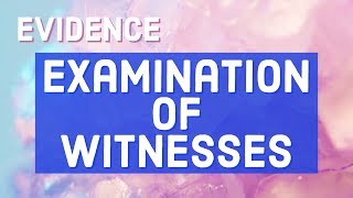 Examination of Witnesses; EVIDENCE [Audio Codal]