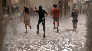 Italy - severe hailstorm in Milan