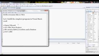 How to Build The Simplest Program in Visual Basic 2008