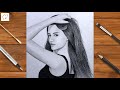 How to Draw a Beautiful Girl for Beginner | Pencil Sketch | Girl Drawing | The Crazy Sketcher