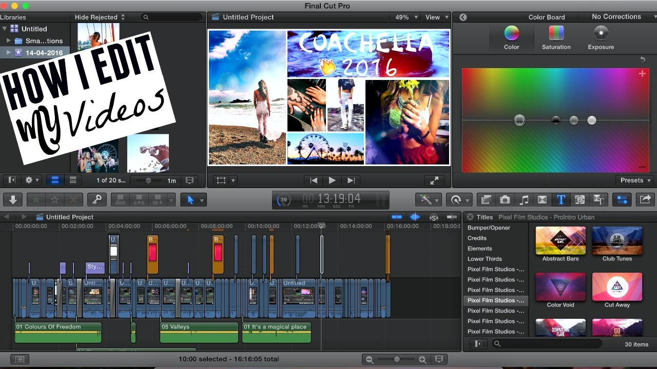 How I Edit My Videos Colour Correct Plugins Effects Final