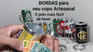 Como fazer bordas para usar em seu copo Artesanal. (método mais fácil)