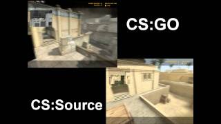 Counter Strike de_dust Souce/GO Map Comparison