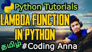 #36 Lambda Function in Python || Python Tutorials in Tamil|| #CodingAnna