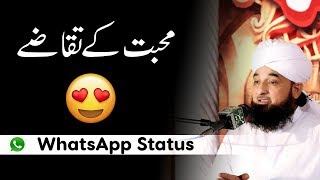 Muhabbat Ky Taqaazy || Islamic Whatsapp Status || Raza Saqib Mustafai