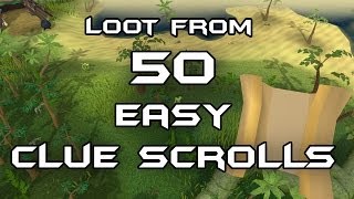 Loot From 50 Easy Clue Scrolls | After Update | RS 2007