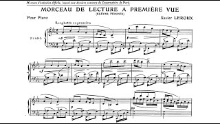 Xavier Leroux - Sight reading exercise (1907): How well can YOU sight read? Compare with me :)