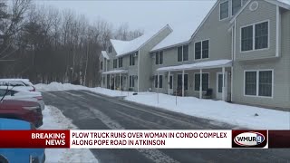 Plow truck runs over woman in Atkinson parking lot