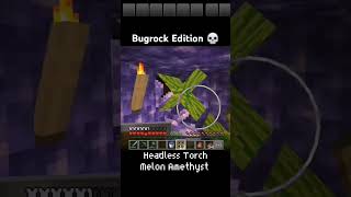 Bugrock Edition be like 💀 #minecraft #bugrock #glitch