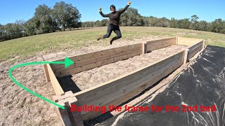 Building the second garden bed frame / Garden Design, Development \u0026 Construction #12