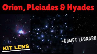 Orion, Pleiades \u0026 Hyades - DSO with Kit lens