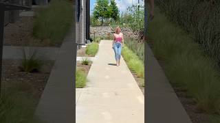 Walking down the sidewalk 😊 #short #shorts #jeans #heels