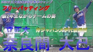 【2020立正大春季キャンプ/フリーバッティング】立正大新2年生・奈良間 大己(菊川西中※小笠浜岡リトルシニア→常葉大菊川高)