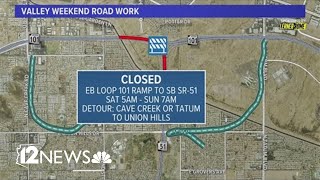 Weekend road closures in the Valley